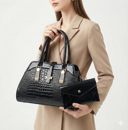 Leather Bag and Wallet Set - Vian