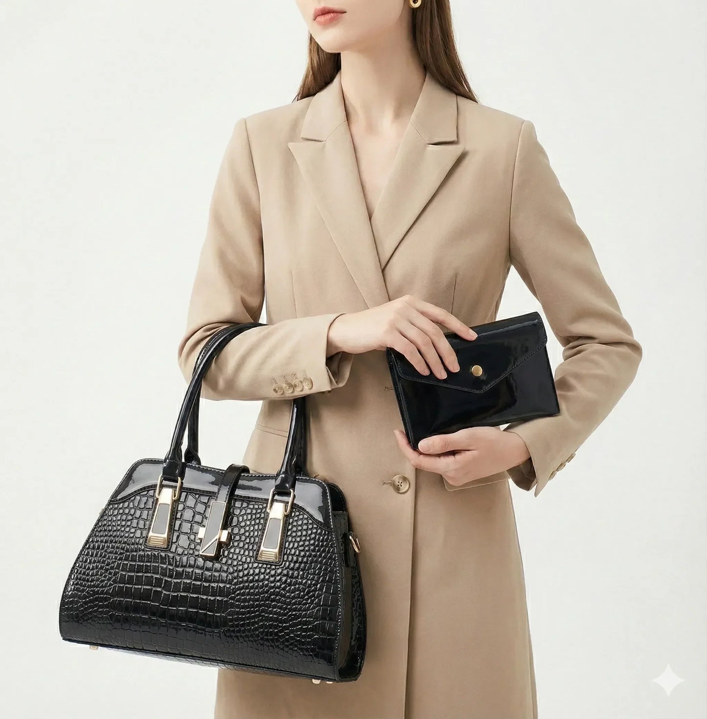 Leather Bag and Wallet Set - Vian