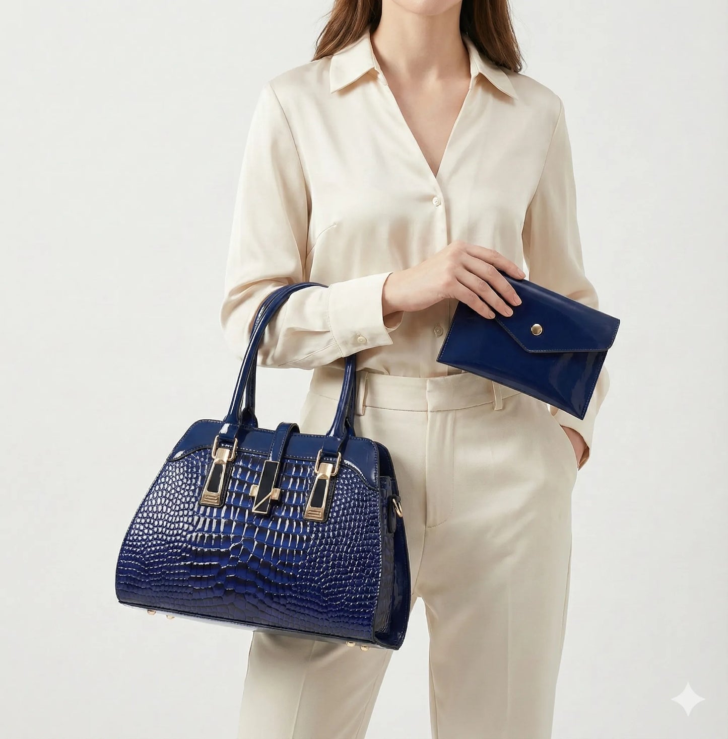 Leather Bag and Wallet Set - Vian