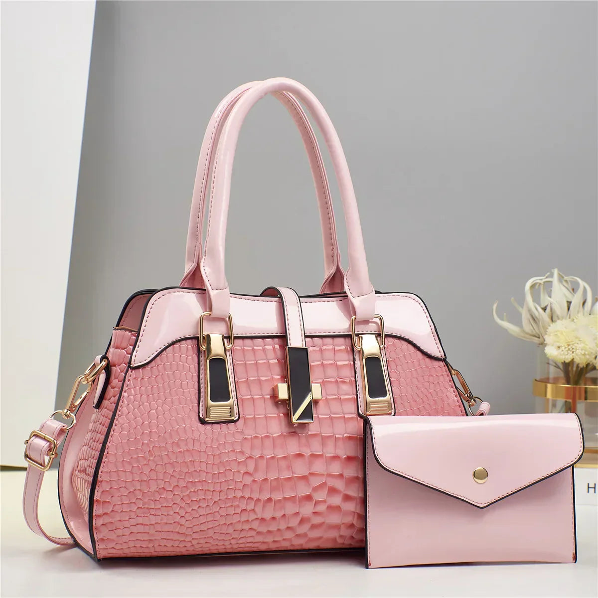 Leather Bag and Wallet Set - Vian
