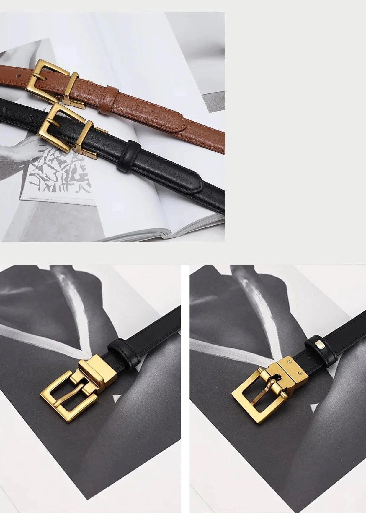 Women's Genuine Leather Belt - Velvet