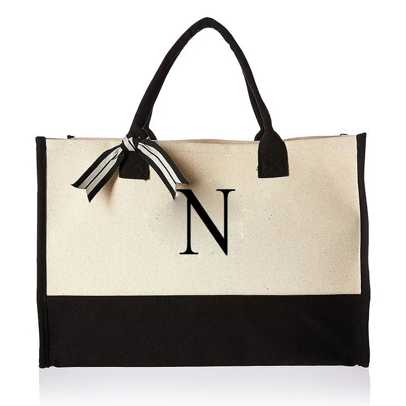Personalised Initial Canvas Bag