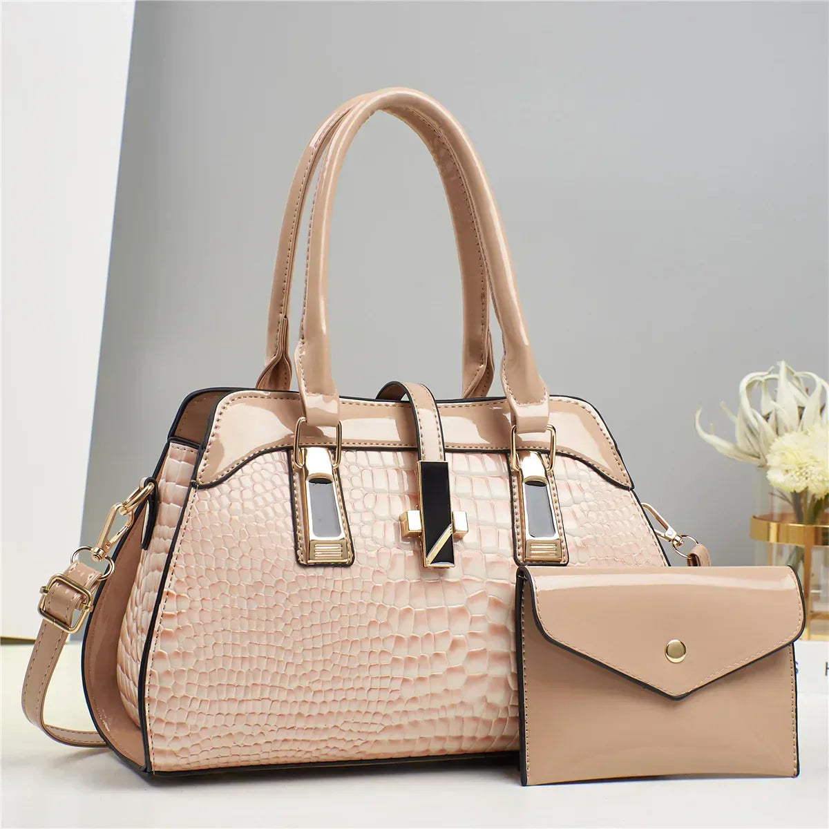 Leather Bag and Wallet Set - Vian