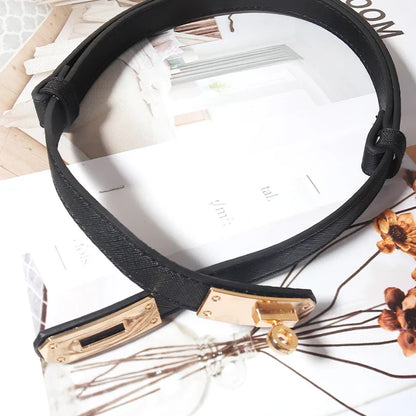 Women's Genuine Leather Clasp Belt - Délise