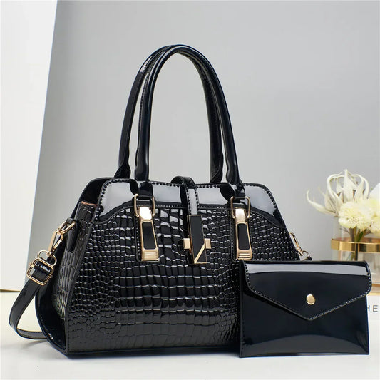 Leather Bag and Wallet Set - Vian