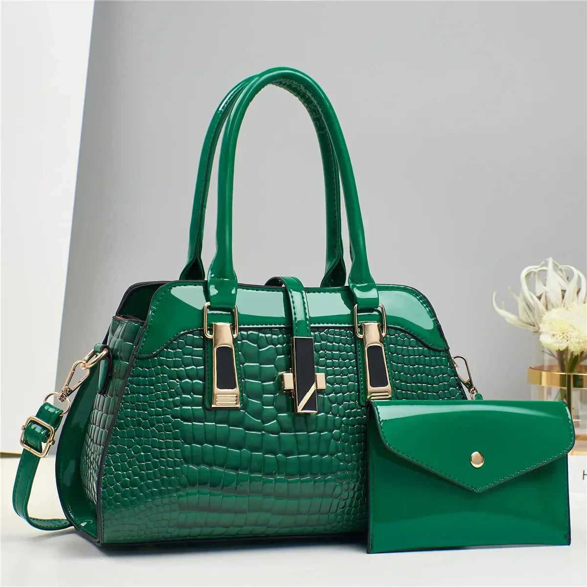 Leather Bag and Wallet Set - Vian