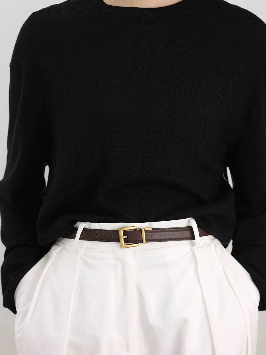 Women's Genuine Leather Belt - Velvet