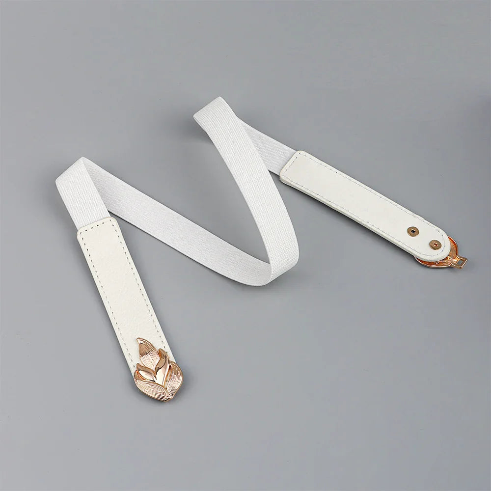 Women's Genuine Leather Belt with Elastic - Amour